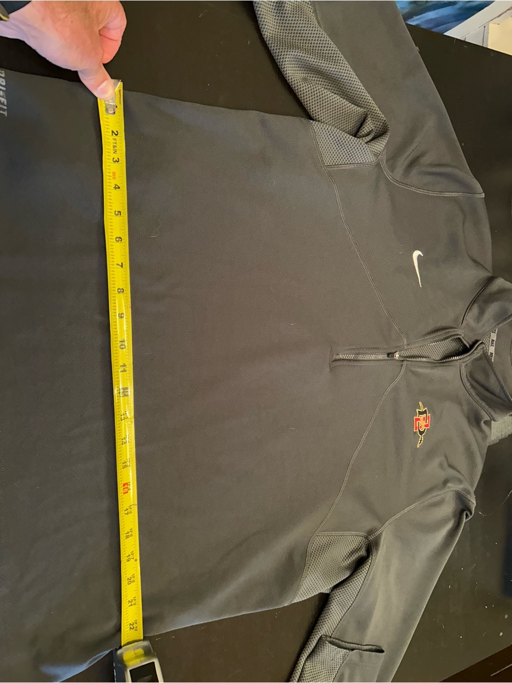 Nike Black Pullover Quarter-Zip with Red and White Logos